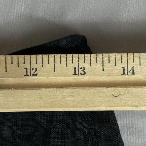 J Jill Linen Midi Shirt Women's Petite Med Black Lined Zip Close Dark Academia - Picture 10 of 10